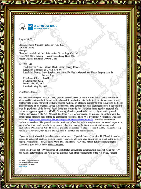 Dispositivo de terapia con láser de diodo de 980 nm